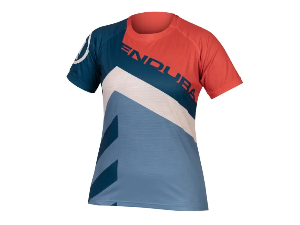 Dámský dres Endura SingleTrack Print Tee LTD, Granátové jablko Vrácení Zdarma