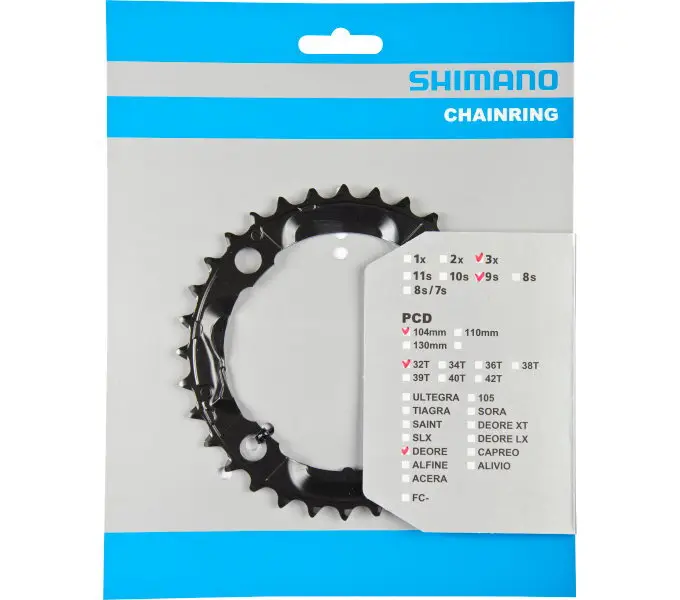 převodník 32z Shimano DEORE FC-M590 3x9 4 díry Autentický