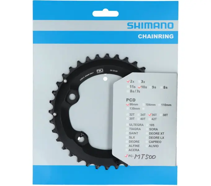 převodník 36z Shimano FC-MT500 2x10 96mm 4 díry Speciální Cena