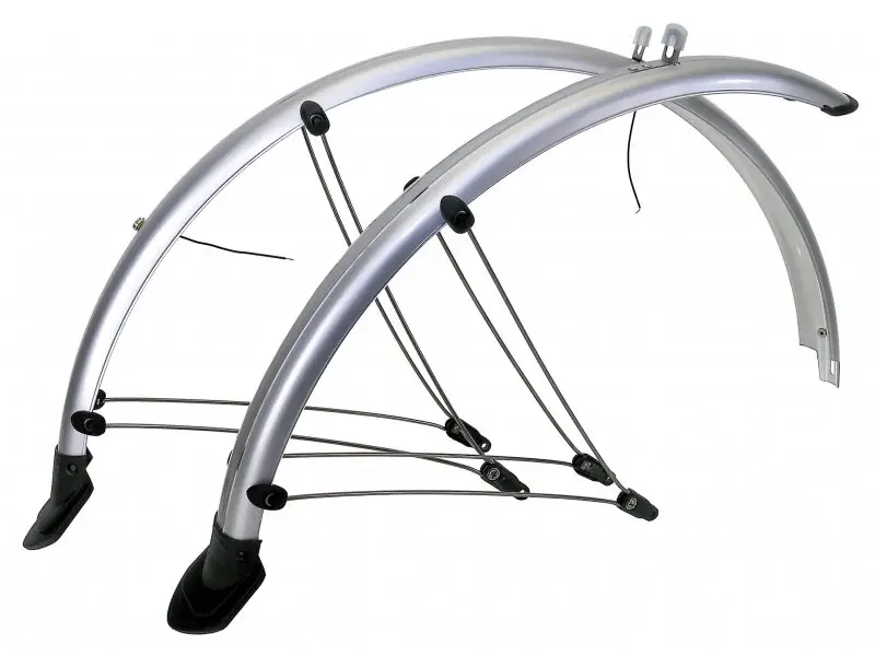 Originální blatníky M-Wave 28 šíře 45mm + dynamo kabely stříbrné servisní balení