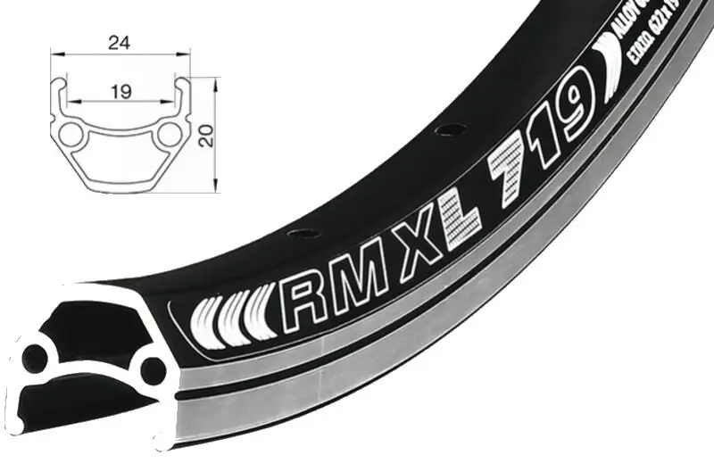Rychlé Dodání ráfek 584 REMERX DRAGON 719 V-brake 584x19 36děr černý