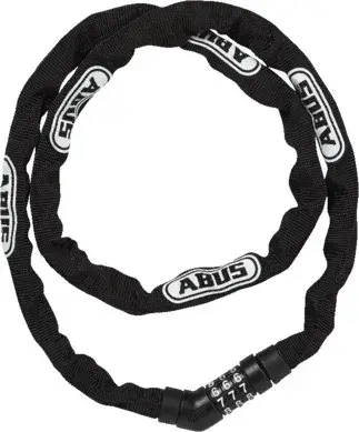Zámek ABUS na kód 4804C/110 black Steel-O-Chain Expresní Doručení